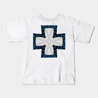 Crisscross Blue Kids T-Shirt